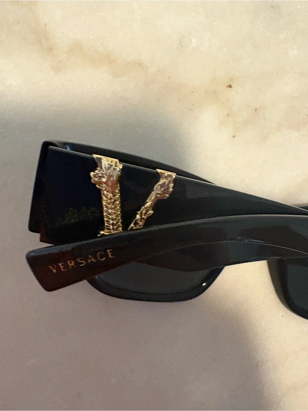 Versace Black Cat-Eye Women's Sunglasses